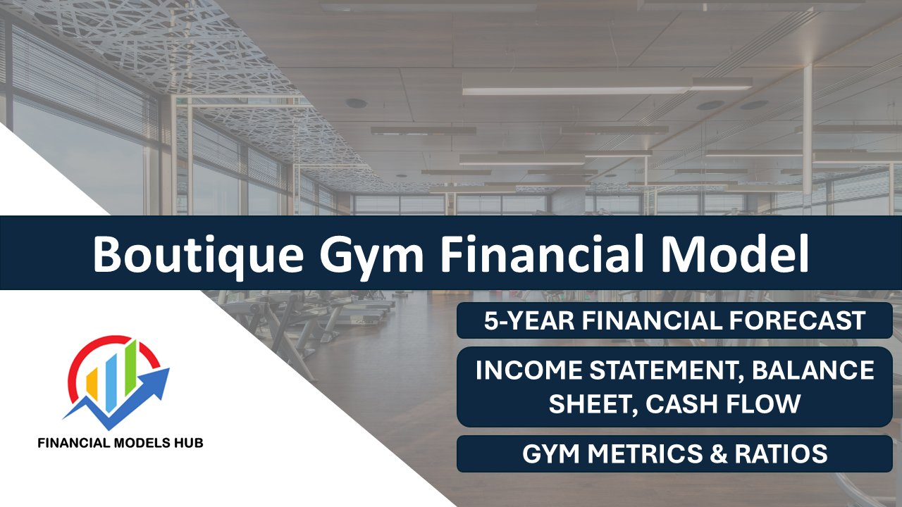 Boutique Gym Financial Model Excel Template, Fitness Studio Startup Financial Plan, Gym Business Forecasting Spreadsheet, Boutique Gym Profit and Loss Model, Financial Models for Fitness Centers,