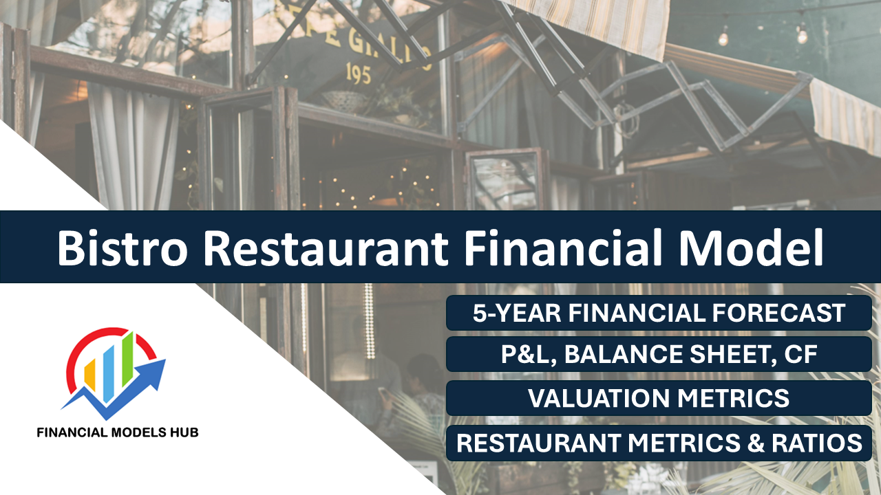 Bistro Restaurant Financial Model Excel Template, Bistro Business Plan Financial Projections, Restaurant Startup Financial Model Download, Bistro Financial Forecast Excel Sheet, Financial Model for Small Restaurant Business,