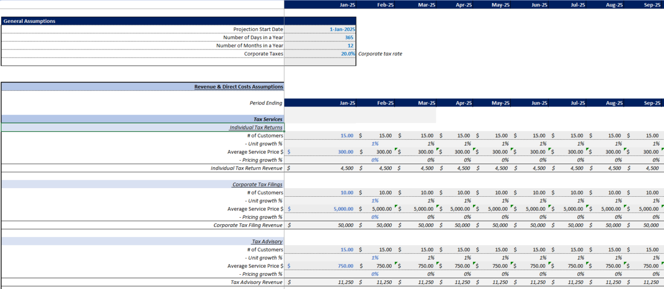 Accounting Firm Financial Model