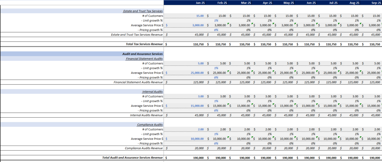 Accounting Firm Financial Model