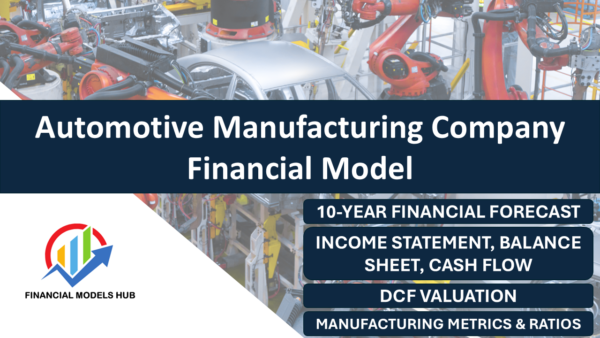 Automotive Manufacturing Company Financial Model (10 Year Financial Forecast)