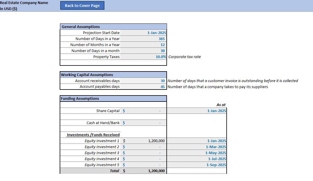 Real Estate Financial Model